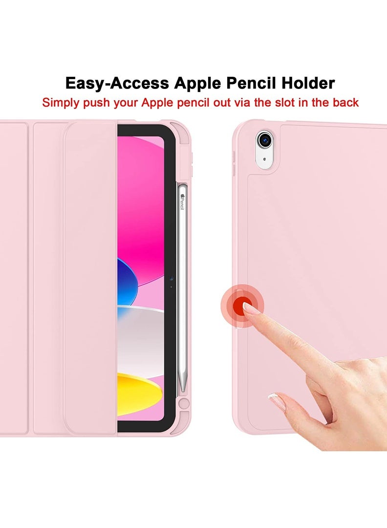 Theodor Case Compatible with iPad (A16) 11th Gen 11 Inch 2025/10th Gen 10.9 Inch 2022 Smart Case with Pencil Holder, Protective Case with Soft TPU Back, Auto Sleep/Wake Cover, Pink - Image 5